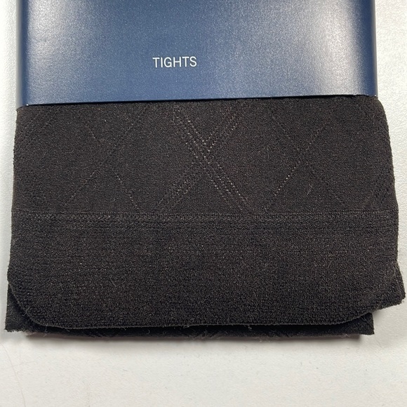 NWT Anne Klein dark brown diamond pattern tights Size S/M - Picture 6 of 6